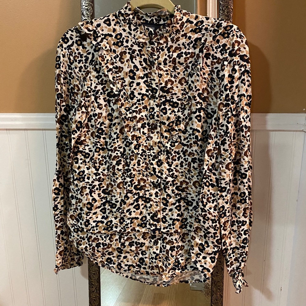 Anthropologie Katia Ruffled Buttondown